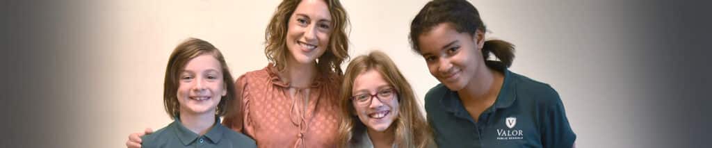 teacher with students